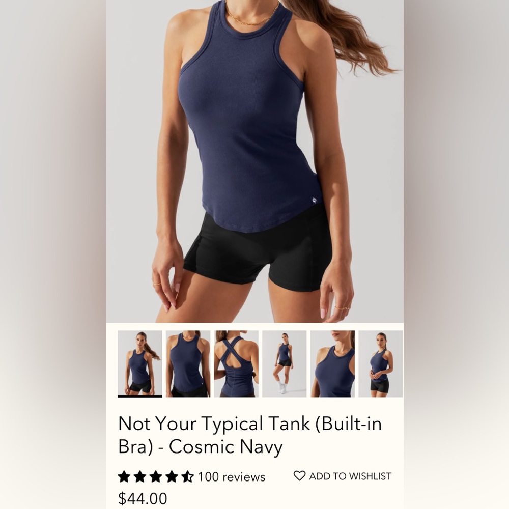 POPFLEX Not Your Typical Tank Top Built-in Bra XL